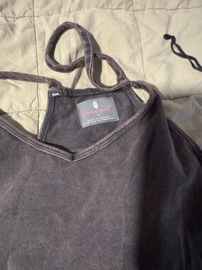 FP Movement by Free People Charcoal Brown Racerback Tank